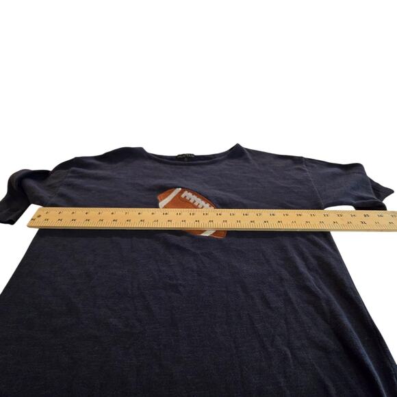 Women’s Medium Bua Bua Blue Sequin Football 3/4 Sleeve Pullover Tunic Top - Picture 10 of 16